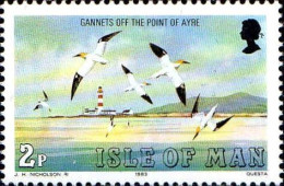 Man Poste N** Yv:220 Mi:221 Gannets Off The Point Of Ayre - Isla De Man