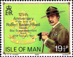Man Poste N** Yv:200 Mi:205 125th Anniversary Robert Baden-Powel - Isla De Man