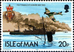 Man Poste N** Yv:195 Mi:199 TSS Tynwald At Dunklirk May 1940 - Isla De Man