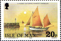 Man Poste N** Yv:180 Mi:185 A Nobby Entering Ramsey Harbour - Man (Eiland)