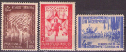 Yugoslavia 1947 Federal Sports Meeting, Mi 521-523 - MNH**VF - Ungebraucht