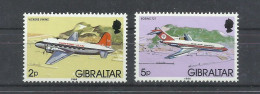 GIBRALTAR    YVERT  528/29  MNH  ** - Aerei