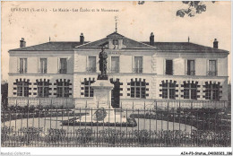 AJAP3-STATUE-0297 - ETRECHY - La Mairie - Les écoles Et Le Monument  - Monumenti