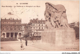 AJAP3-STATUE-0293 - LE HAVRE - Place Gambetta - Le Théâtre Et Le Monument Aux Morts - Monumenti