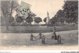 AJAP2-STATUE-0131 - AVRANCHES - La Pierre De Henri IV Et Le Monument Du Souvenir Français  - Denkmäler