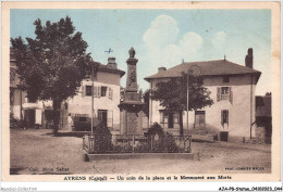 AJAP8-STATUE-0710 -AYRENS - Un Coin De La Place Et Le Monument Aux Morts - Monumentos