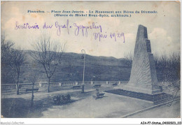 AJAP7-STATUE-0663 - PIERREFEU - Place Jean-jaurès - Le Monument Au Héros Du Dixmude  - Monumentos