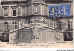 AJAP7-STATUE-0660 - EPERNAY - L'hôtel De Ville - Monument Aux Morts - Monumentos