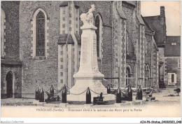 AJAP6-STATUE-0538 - PRECIGNE - Monument élevé à La Mémoire Des Morts Pour La Patrie  - Monuments