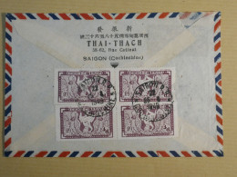 DM 15 INDOCHINE   LETTRE  RR 1949  SAIGON A  BORDEAUX FRANCE  +COCHINCHINE  +AFF. INTERESSANT +++ - Covers & Documents