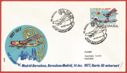 Spain 1977 - Mi 2340 - YT 2093 ( 50th Anniversary - Iberia Airline - Airplanes ) FDC - FDC