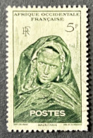 FRAWA0037U3 - Local Motives - Young Woman Of Tin Deila - Mauritania - 5 F Used Stamp - AOF - 1947 - Usati