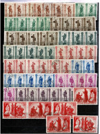 1943 Series 615/622 & 623/624 °-*-**  (65 Timbres) - Used Stamps