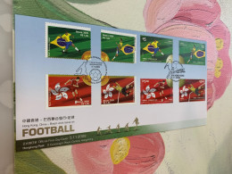 Hong Kong Stamp Flag FDC Special Brazil Joint Issued Football 2009 - FDC