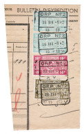 Fragment Bulletin D'expedition, Obliterations Centrale Nettes ORP 2 - Usados