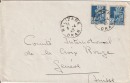 Algérie Lettre Censurée Rélizane Pour La Suisse 1943 - Cartas & Documentos