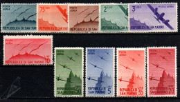 1946 - San Marino PA 50/PA 59 Posta Aerea  ++++++ - Ungebraucht