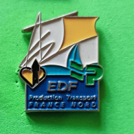 Pin's EDF Production Transport France Nord Bateau Voilier - EDF GDF