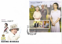 Guinea Bissau 2022, Queen Elisabeth I, Obama, BF IMPERFORATED In FDC - Prix Nobel