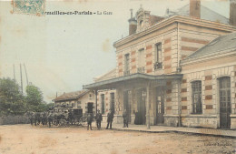 95 CORMEILLES-EN-PARISIS. Attelages Fiacres Devant La Gare 1906 - Cormeilles En Parisis