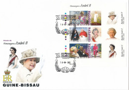 Guinea Bissau 2022, Queen Elisabeth I, Pope J. Paul II, Diana, Mandela, 3val In BF IMPERFORATED In FDC - Nobel Prize Laureates