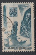 SPM - 1947 - N°YT. 328 - Roc De Langlade 50c Bleu-gris - Oblitéré / Used - Gebraucht