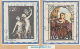 USATI ITALIA 1980 - Ref.0436 "ARTE ITALIANA" Serie Di 2 Val. - - 1971-80: Gebraucht