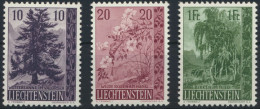 Liechtenstein 357-359 Bäume Sträucher Ausgabe 1957 Tadellos Postfrisch Kat 26,00 - Storia Postale