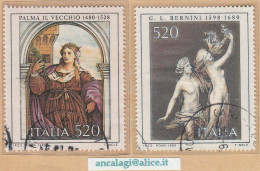 USATI ITALIA 1980 - Ref.0436A "ARTE ITALIANA" Serie Di 2 Val. - - 1971-80: Usados
