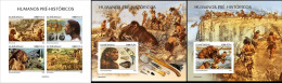 Guinea Bissau 2022, Prehistoric Men, 4val In BF+2BF IMPERFORATED - Vor- Und Frühgeschichte