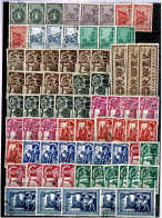 1943 Series 625/630 & 631/638 °-*-**  (72 Timbres) - Used Stamps