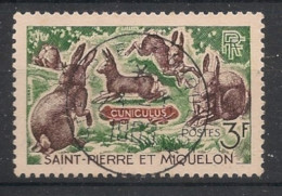 SPM - 1964 - N°YT. 372 - Lapins 3f - Oblitéré / Used - Used Stamps