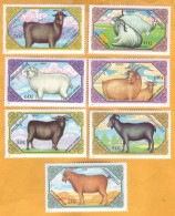 1988 Mongolia  Goats, Goat, Pets  Fauna, Animals  7v Mint - Mongolie