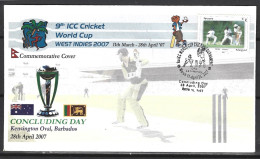 NEPAL. Enveloppe Commémorative De 2007. Coupe Du Monde 2007. - Cricket
