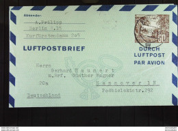 Berlin: Luftpostfalt-Brief Mit 60 Pf  OSt. Berlin Vom 23.10.52 Nach Hannover -sehr Saubere Erhaltung -Knr: LF 3 - Posta Aerea