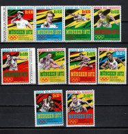 Paraguay 1971 Olympic Games Munich, Athletics Set Of 10 MNH - Ete 1972: Munich