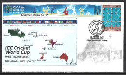 NEPAL. Enveloppe Commémorative De 2007. Coupe Du Monde 2007. - Cricket