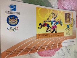 Hong Kong Stamp Olympic Games Throw FDC 1991 - FDC