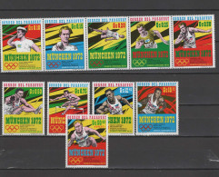 Paraguay 1971 Olympic Games Munich, Athletics Set Of 10 (strip Of 5 + 5 Stamps) MNH - Sommer 1972: München