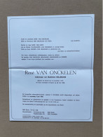 VAN ONCKELEN René °RUMST 1918 +BOOM 1998 - HELLEMANS - WAEGEMANS - KENNES - DAES - DE COCK - VAN HOOF - FLEURACKERS - Décès
