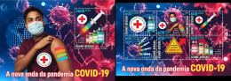 Guinea Bissau 2022, Red Cross Against Covid I, 4val In BF+BF - Médecine