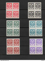 MONACO 1943 ARMOIRIES  Bloc De 4 Yvert 249-254 NEUF** MNH - Unused Stamps
