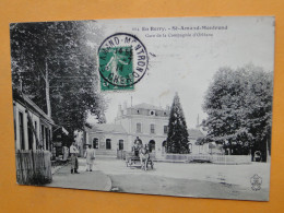 SAINT AMAND MONTROND -- Gare De La Compagnie D'Orléans - Carriole Attelée Et Montée - Vue Extérieure ANIMEE - Gares - Sans Trains