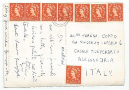 UK Britain Pcard Brighton Hove 30jun1959 X Italy With Half Penny X 8 Pcs - Cartas & Documentos