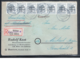 1948 , 12 Pfg Aufdruck, Vielfach MeF , Portogerecht ! Bedarf !, Klar " Bautzen-3- 24.9.48 "  Mit Ank.Stp #100 - Cartas & Documentos