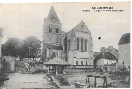 C/245              51   Vertus   -   Puits Saint-martin Et L'église - Vertus