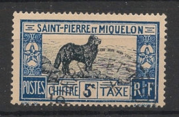 SPM - 1932 - Taxe TT N°YT. 21 - Terre-Neuve 5c Outremer - Oblitéré / Used - Impuestos