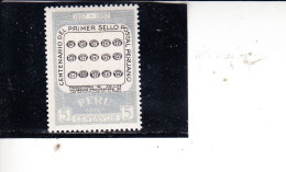 PERU'  1957 - Yvert  A  125** -  Cenetenario - Pérou