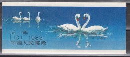 PR CHINA 1983 - Stamp Booklet Swan MNH** XF OG - Ongebruikt