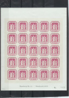 HAMBOURG Feuille De 25 Du Yvert 23, Michel 21, Réimpression, Neudruck 1978 Neuf** MNH - Hamburg